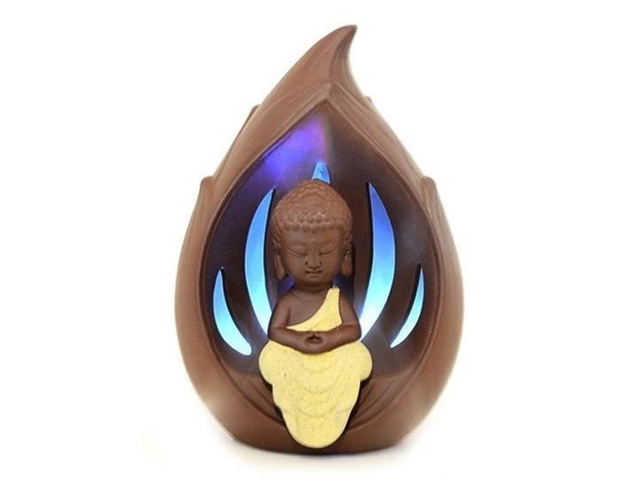 Porta Cono Niño Buda c/led 17 cm